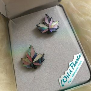 Wild Pearle | Blush Maple Abalone Earrings | NWT